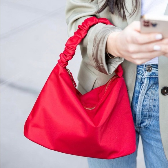 🆕 Stoney Clover Lane Ruby Red Nylon Classic Scrunch Handle Bag - Picture 11 of 14